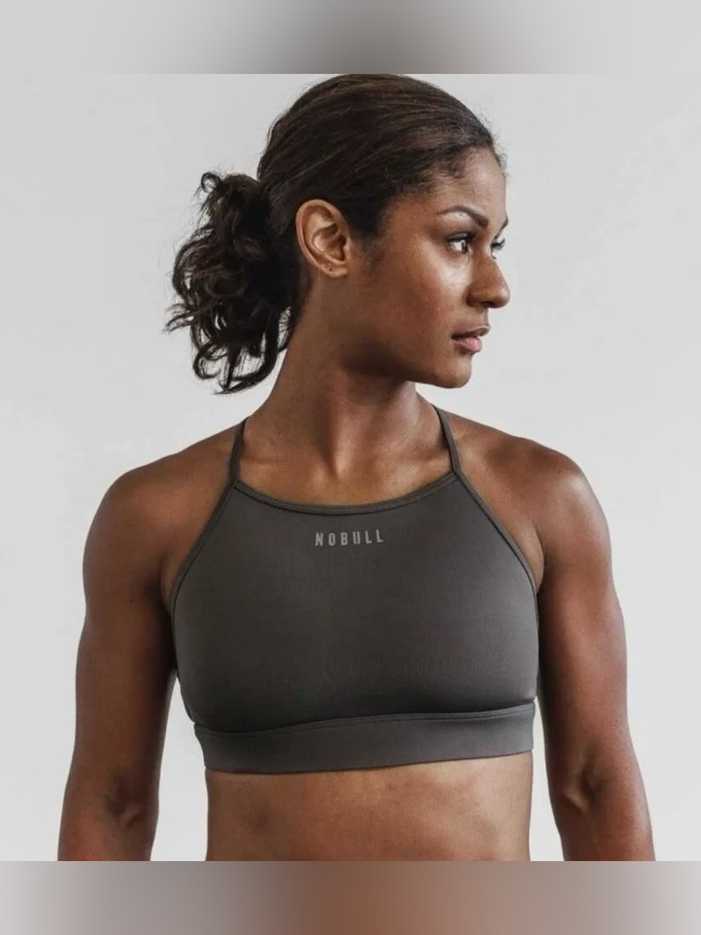 NOBULL High Neck Bra in Dark Shadow